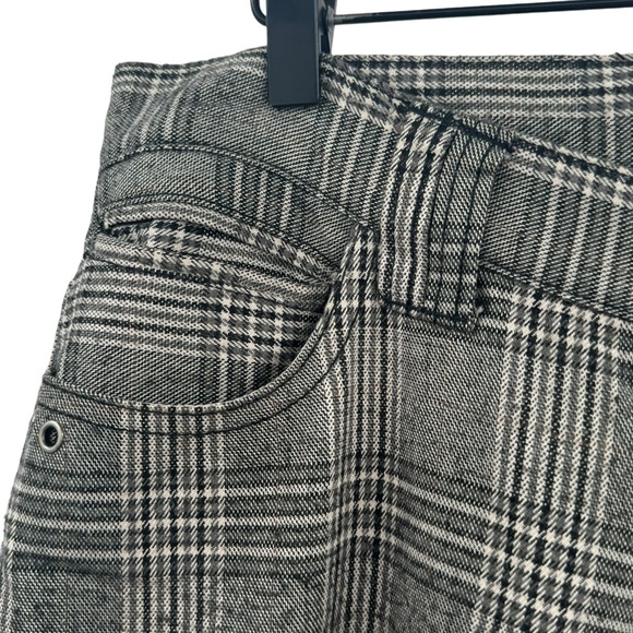 Vintage Japanese Tete Homme Plaid Cargo Pants Wool Blend Gray Black | 30" x 32" - Picture 6 of 10